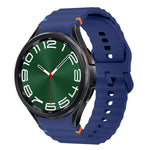 ウェーブパターンステッチ入りシリコン製時計バンド、Samsung Galaxy Watch 7 40 / 44mm用、Samsung Galaxy Watch 6 Classic用、Samsung Galaxy Watch 6 40 / 44mm用、Samsung Galaxy Watch 5 40 / 44mm用