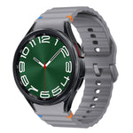 ウェーブパターンステッチ入りシリコン製時計バンド、Samsung Galaxy Watch 7 40 / 44mm用、Samsung Galaxy Watch 6 Classic用、Samsung Galaxy Watch 6 40 / 44mm用、Samsung Galaxy Watch 5 40 / 44mm用
