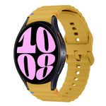 ウェーブパターンステッチ入りシリコン製時計バンド、Samsung Galaxy Watch 7 40 / 44mm用、Samsung Galaxy Watch 6 Classic用、Samsung Galaxy Watch 6 40 / 44mm用、Samsung Galaxy Watch 5 40 / 44mm用