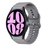 ウェーブパターンステッチ入りシリコン製時計バンド、Samsung Galaxy Watch 7 40 / 44mm用、Samsung Galaxy Watch 6 Classic用、Samsung Galaxy Watch 6 40 / 44mm用、Samsung Galaxy Watch 5 40 / 44mm用