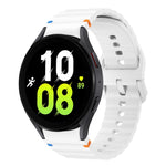 ウェーブパターンステッチ入りシリコン製時計バンド、Samsung Galaxy Watch 7 40 / 44mm用、Samsung Galaxy Watch 6 Classic用、Samsung Galaxy Watch 6 40 / 44mm用、Samsung Galaxy Watch 5 40 / 44mm用