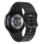 波模様ステッチ入りシリコンウォッチバンド Samsung Galaxy Watch 5 Pro用、Samsung Galaxy Watch 4 40 / 44mm用、Samsung Galaxy Watch 4 Classic 42 / 46mm用、Samsung Galaxy Watch3 41mm用