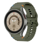 波模様ステッチ入りシリコンウォッチバンド Samsung Galaxy Watch 5 Pro用、Samsung Galaxy Watch 4 40 / 44mm用、Samsung Galaxy Watch 4 Classic 42 / 46mm用、Samsung Galaxy Watch3 41mm用