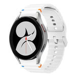波模様ステッチ入りシリコンウォッチバンド Samsung Galaxy Watch 5 Pro用、Samsung Galaxy Watch 4 40 / 44mm用、Samsung Galaxy Watch 4 Classic 42 / 46mm用、Samsung Galaxy Watch3 41mm用