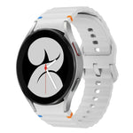 波模様ステッチ入りシリコンウォッチバンド Samsung Galaxy Watch 5 Pro用、Samsung Galaxy Watch 4 40 / 44mm用、Samsung Galaxy Watch 4 Classic 42 / 46mm用、Samsung Galaxy Watch3 41mm用