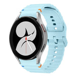 波模様ステッチ入りシリコンウォッチバンド Samsung Galaxy Watch 5 Pro用、Samsung Galaxy Watch 4 40 / 44mm用、Samsung Galaxy Watch 4 Classic 42 / 46mm用、Samsung Galaxy Watch3 41mm用