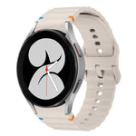波模様ステッチ入りシリコンウォッチバンド Samsung Galaxy Watch 5 Pro用、Samsung Galaxy Watch 4 40 / 44mm用、Samsung Galaxy Watch 4 Classic 42 / 46mm用、Samsung Galaxy Watch3 41mm用