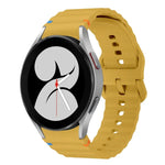 波模様ステッチ入りシリコンウォッチバンド Samsung Galaxy Watch 5 Pro用、Samsung Galaxy Watch 4 40 / 44mm用、Samsung Galaxy Watch 4 Classic 42 / 46mm用、Samsung Galaxy Watch3 41mm用