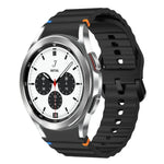 波模様ステッチ入りシリコンウォッチバンド Samsung Galaxy Watch 5 Pro用、Samsung Galaxy Watch 4 40 / 44mm用、Samsung Galaxy Watch 4 Classic 42 / 46mm用、Samsung Galaxy Watch3 41mm用