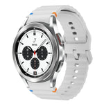 波模様ステッチ入りシリコンウォッチバンド Samsung Galaxy Watch 5 Pro用、Samsung Galaxy Watch 4 40 / 44mm用、Samsung Galaxy Watch 4 Classic 42 / 46mm用、Samsung Galaxy Watch3 41mm用