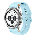 波模様ステッチ入りシリコンウォッチバンド Samsung Galaxy Watch 5 Pro用、Samsung Galaxy Watch 4 40 / 44mm用、Samsung Galaxy Watch 4 Classic 42 / 46mm用、Samsung Galaxy Watch3 41mm用
