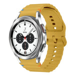 波模様ステッチ入りシリコンウォッチバンド Samsung Galaxy Watch 5 Pro用、Samsung Galaxy Watch 4 40 / 44mm用、Samsung Galaxy Watch 4 Classic 42 / 46mm用、Samsung Galaxy Watch3 41mm用