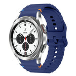 波模様ステッチ入りシリコンウォッチバンド Samsung Galaxy Watch 5 Pro用、Samsung Galaxy Watch 4 40 / 44mm用、Samsung Galaxy Watch 4 Classic 42 / 46mm用、Samsung Galaxy Watch3 41mm用