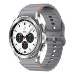 波模様ステッチ入りシリコンウォッチバンド Samsung Galaxy Watch 5 Pro用、Samsung Galaxy Watch 4 40 / 44mm用、Samsung Galaxy Watch 4 Classic 42 / 46mm用、Samsung Galaxy Watch3 41mm用