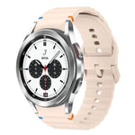 波模様ステッチ入りシリコンウォッチバンド Samsung Galaxy Watch 5 Pro用、Samsung Galaxy Watch 4 40 / 44mm用、Samsung Galaxy Watch 4 Classic 42 / 46mm用、Samsung Galaxy Watch3 41mm用