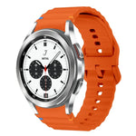 波模様ステッチ入りシリコンウォッチバンド Samsung Galaxy Watch 5 Pro用、Samsung Galaxy Watch 4 40 / 44mm用、Samsung Galaxy Watch 4 Classic 42 / 46mm用、Samsung Galaxy Watch3 41mm用