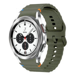 波模様ステッチ入りシリコンウォッチバンド Samsung Galaxy Watch 5 Pro用、Samsung Galaxy Watch 4 40 / 44mm用、Samsung Galaxy Watch 4 Classic 42 / 46mm用、Samsung Galaxy Watch3 41mm用