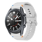 波模様ステッチ入りシリコンウォッチバンド Samsung Galaxy Watch 5 Pro用、Samsung Galaxy Watch 4 40 / 44mm用、Samsung Galaxy Watch 4 Classic 42 / 46mm用、Samsung Galaxy Watch3 41mm用