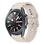 波模様ステッチ入りシリコンウォッチバンド Samsung Galaxy Watch 5 Pro用、Samsung Galaxy Watch 4 40 / 44mm用、Samsung Galaxy Watch 4 Classic 42 / 46mm用、Samsung Galaxy Watch3 41mm用