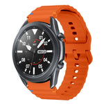 波模様ステッチ入りシリコンウォッチバンド Samsung Galaxy Watch 5 Pro用、Samsung Galaxy Watch 4 40 / 44mm用、Samsung Galaxy Watch 4 Classic 42 / 46mm用、Samsung Galaxy Watch3 41mm用