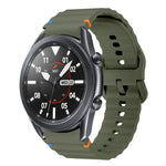波模様ステッチ入りシリコンウォッチバンド Samsung Galaxy Watch 5 Pro用、Samsung Galaxy Watch 4 40 / 44mm用、Samsung Galaxy Watch 4 Classic 42 / 46mm用、Samsung Galaxy Watch3 41mm用