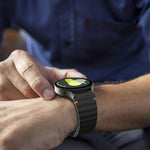 ウェーブパターンステッチ入りシリコン製時計バンド、Samsung Galaxy Watch 7 40 / 44mm用、Samsung Galaxy Watch 6 Classic用、Samsung Galaxy Watch 6 40 / 44mm用、Samsung Galaxy Watch 5 40 / 44mm用