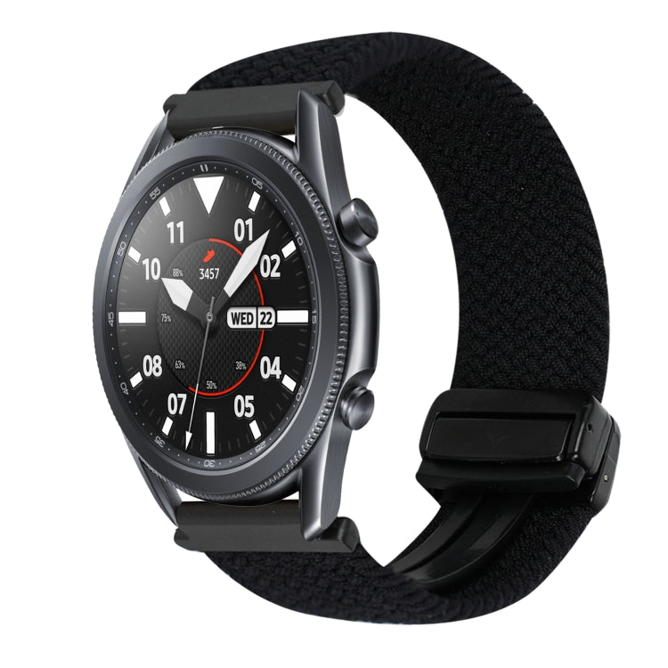 22mm Magnetic Buckle Braided Watch Band, For Samsung Galaxy Gear S3 Frontier, For Samsung Galaxy Watch 3 45mm