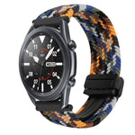 22mm Magnetic Buckle Braided Watch Band, For Samsung Galaxy Gear S3 Frontier, For Samsung Galaxy Watch 3 45mm