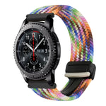 22mm Magnetic Buckle Braided Watch Band, For Samsung Galaxy Gear S3 Frontier, For Samsung Galaxy Watch 3 45mm