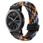 22mm Magnetic Buckle Braided Watch Band, For Samsung Galaxy Gear S3 Frontier, For Samsung Galaxy Watch 3 45mm