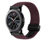 22mm Magnetic Buckle Braided Watch Band, For Samsung Galaxy Gear S3 Frontier, For Samsung Galaxy Watch 3 45mm