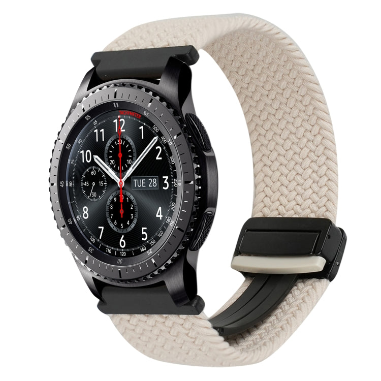 22mm Magnetic Buckle Braided Watch Band, For Samsung Galaxy Gear S3 Frontier, For Samsung Galaxy Watch 3 45mm