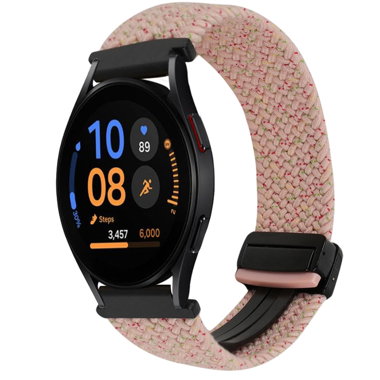 20mmマグネットバックル編み込み時計ベルト、Samsung Galaxy Watch FE 40mm用、Samsung Galaxy Watch 6 Classic用