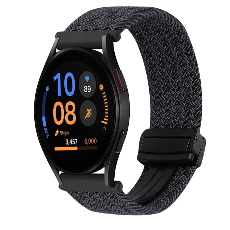 20mmマグネットバックル編み込み時計ベルト、Samsung Galaxy Watch FE 40mm用、Samsung Galaxy Watch 6 Classic用