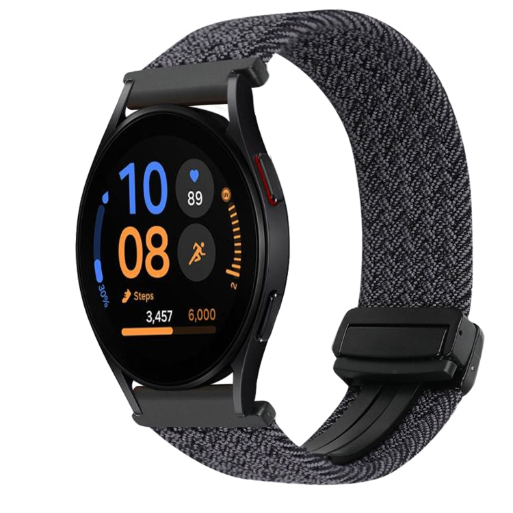 20mmマグネットバックル編み込み時計ベルト、Samsung Galaxy Watch FE 40mm用、Samsung Galaxy Watch 6 Classic用