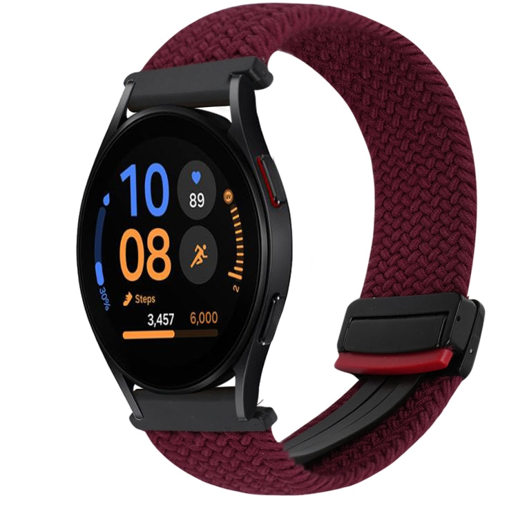 20mmマグネットバックル編み込み時計ベルト、Samsung Galaxy Watch FE 40mm用、Samsung Galaxy Watch 6 Classic用
