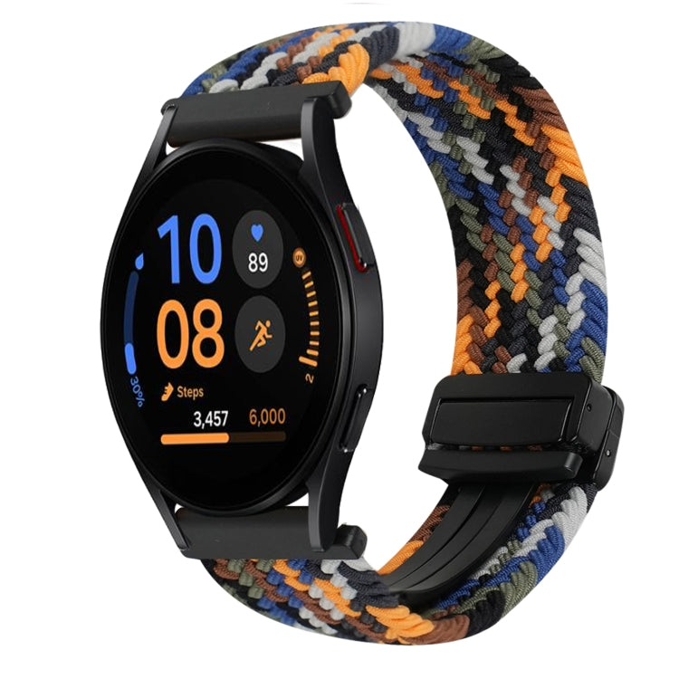 20mmマグネットバックル編み込み時計ベルト、Samsung Galaxy Watch FE 40mm用、Samsung Galaxy Watch 6 Classic用