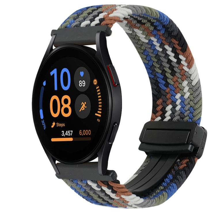 20mmマグネットバックル編み込み時計ベルト、Samsung Galaxy Watch FE 40mm用、Samsung Galaxy Watch 6 Classic用