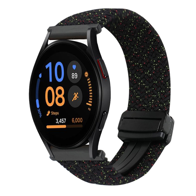 20mmマグネットバックル編み込み時計ベルト、Samsung Galaxy Watch FE 40mm用、Samsung Galaxy Watch 6 Classic用