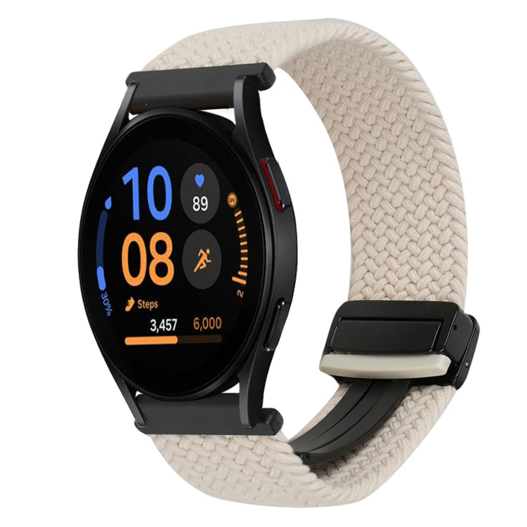 20mmマグネットバックル編み込み時計ベルト、Samsung Galaxy Watch FE 40mm用、Samsung Galaxy Watch 6 Classic用