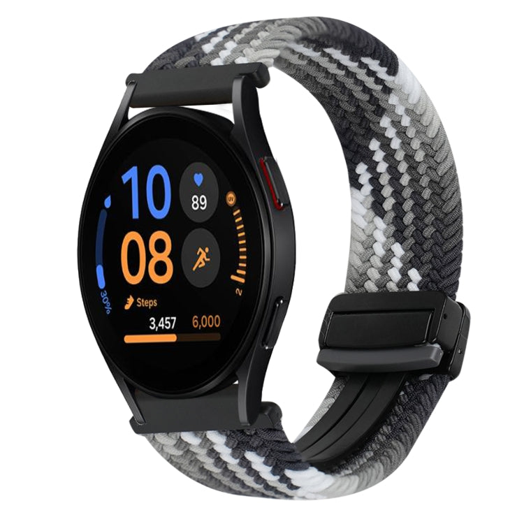 20mmマグネットバックル編み込み時計ベルト、Samsung Galaxy Watch FE 40mm用、Samsung Galaxy Watch 6 Classic用