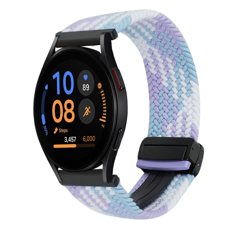20mmマグネットバックル編み込み時計ベルト、Samsung Galaxy Watch FE 40mm用、Samsung Galaxy Watch 6 Classic用