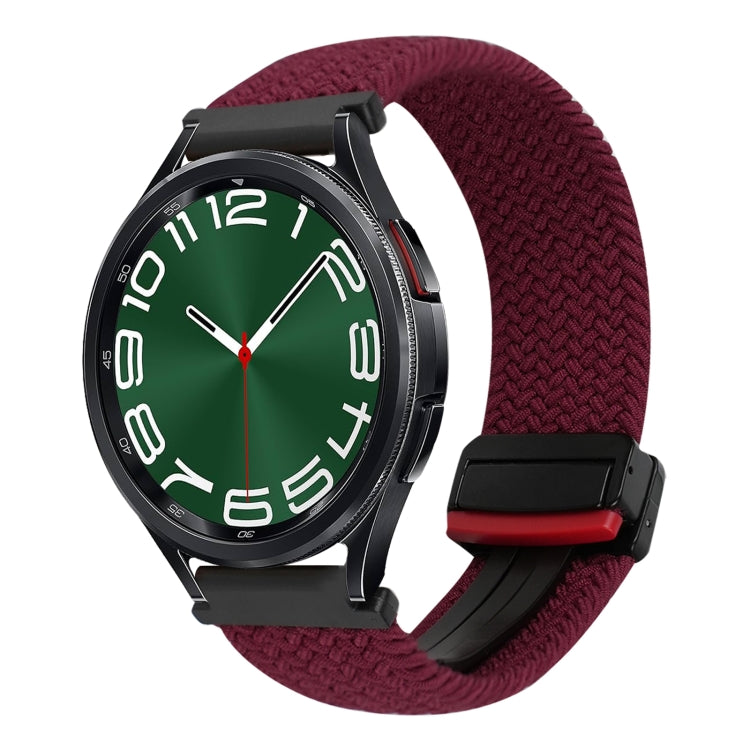 20mmマグネットバックル編み込み時計ベルト、Samsung Galaxy Watch FE 40mm用、Samsung Galaxy Watch 6 Classic用