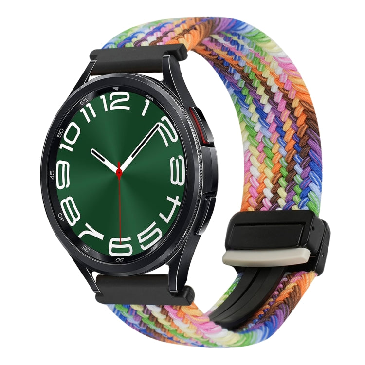 20mmマグネットバックル編み込み時計ベルト、Samsung Galaxy Watch FE 40mm用、Samsung Galaxy Watch 6 Classic用