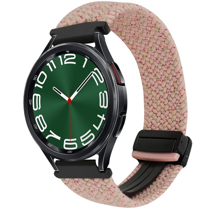 20mmマグネットバックル編み込み時計ベルト、Samsung Galaxy Watch FE 40mm用、Samsung Galaxy Watch 6 Classic用