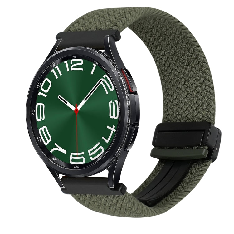 20mmマグネットバックル編み込み時計ベルト、Samsung Galaxy Watch FE 40mm用、Samsung Galaxy Watch 6 Classic用