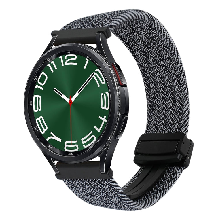 20mmマグネットバックル編み込み時計ベルト、Samsung Galaxy Watch FE 40mm用、Samsung Galaxy Watch 6 Classic用