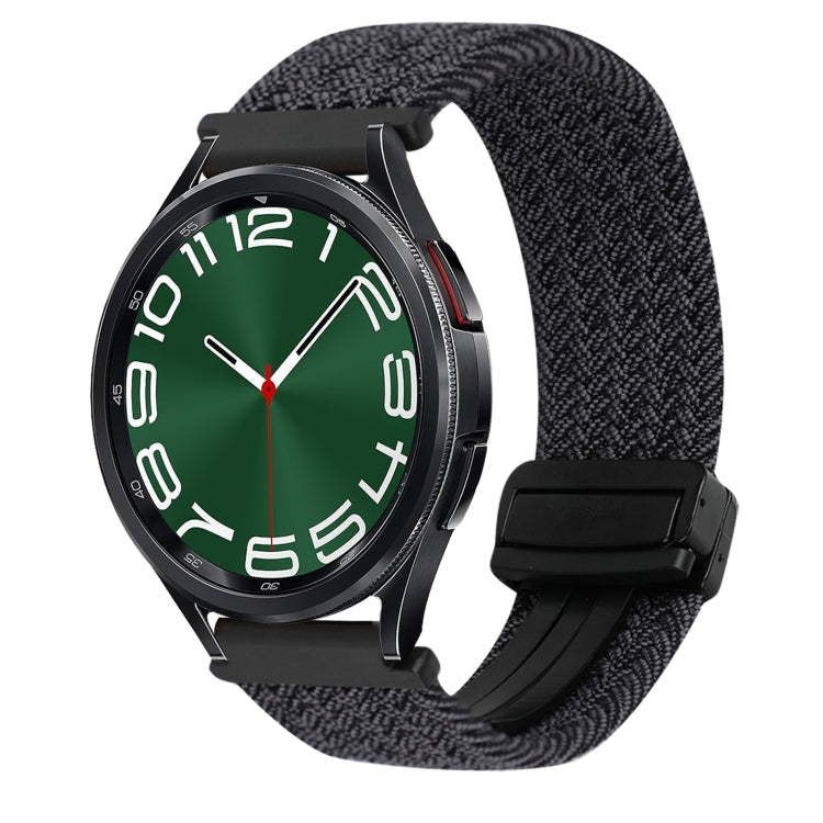 20mmマグネットバックル編み込み時計ベルト、Samsung Galaxy Watch FE 40mm用、Samsung Galaxy Watch 6 Classic用
