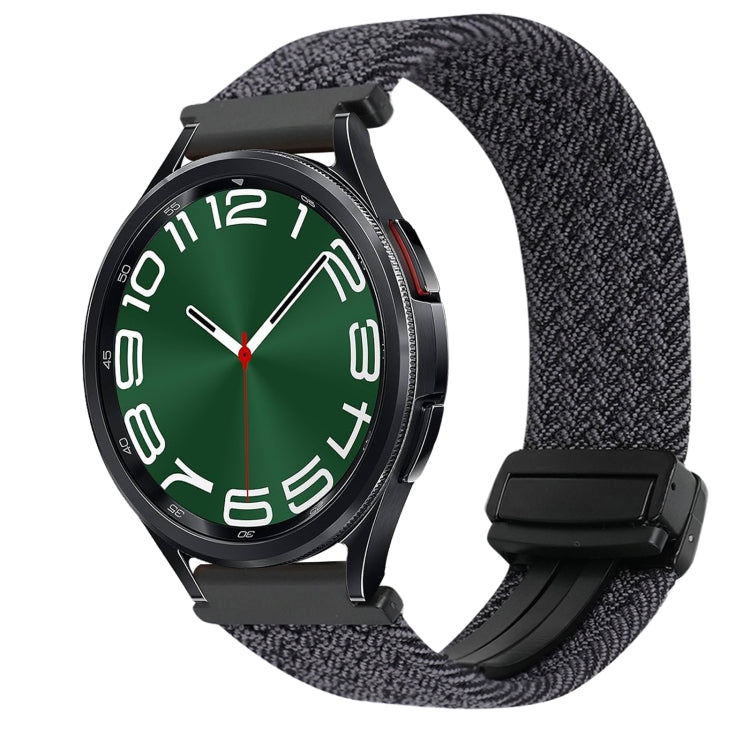 20mmマグネットバックル編み込み時計ベルト、Samsung Galaxy Watch FE 40mm用、Samsung Galaxy Watch 6 Classic用