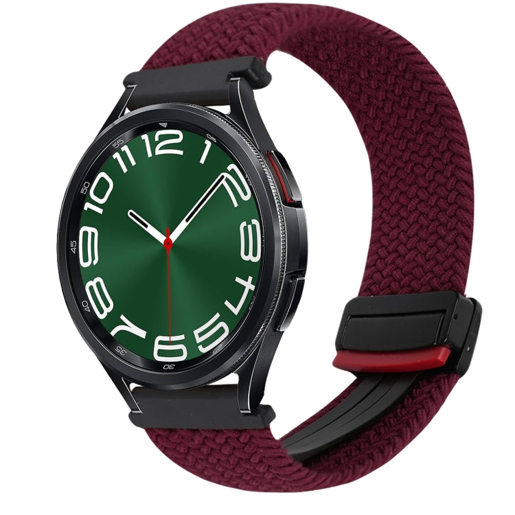 20mmマグネットバックル編み込み時計ベルト、Samsung Galaxy Watch FE 40mm用、Samsung Galaxy Watch 6 Classic用